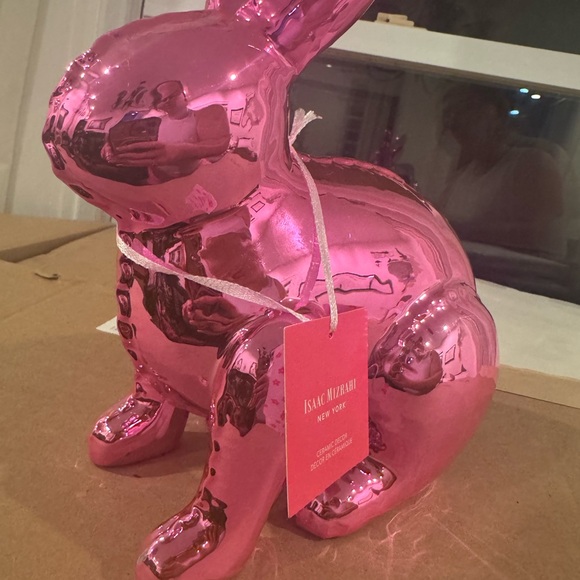 Isaac Mizrahi Balloon Bunny Figurine NWT CERAMIC - Picture 3 of 6